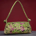 Shoulder Bag Embroidered Silk Floral Detailing - Color Three