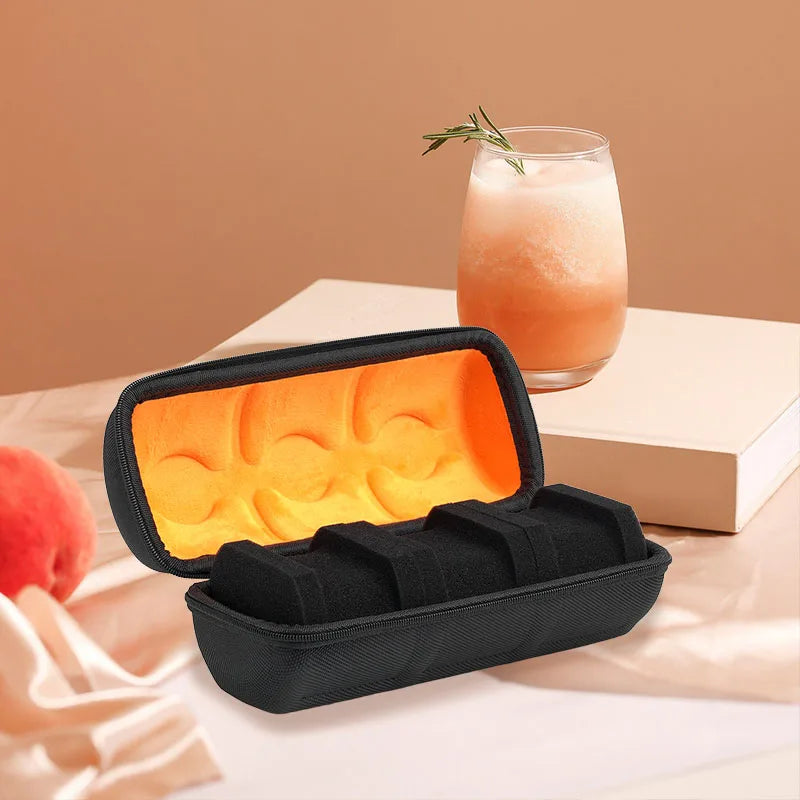 Three Slot Travel Case for Watches and Accessories