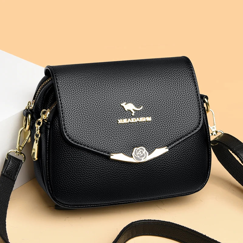 Elegant Shoulder Bag Crossbody Purse Zipper Closure