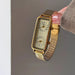 Watch Dual Movement Rectangular Dial Couture Timepiece - Gold