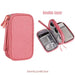 Compact Double Layer Travel Cable Organizer Case Elite - Pink