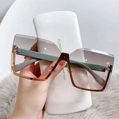 Sunglasses with Gradient Lenses in Half Frame Design - WO2MEN