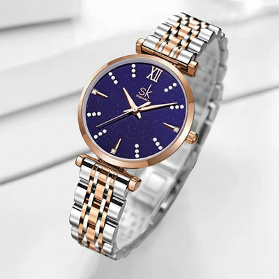 Watch Link Bracelet Timepiece With Crystal Markers Lux - WO2MEN