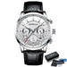 Chronograph Wristwatch With Multifunction Subdials - White Black