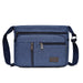 Canvas Crossbody Bag Multi Pocket - Deep Blue