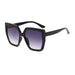 Oversized Square Sunglasses with UV400 Lenses - Black Grey