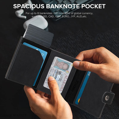 RFID Wallet With Airtag Pocket And Slim Card Holder