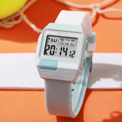 Digital Watch Midsize with Light and Stopwatch