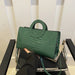 Handbag Crocodile Pattern Structured Satchel Circular - Green
