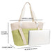 Quilted Puffy Tote for Everyday Travel and Shopping - Green