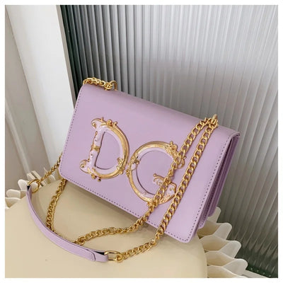 Ornate Monogram Chain Bag with Petite Silhouette Detail