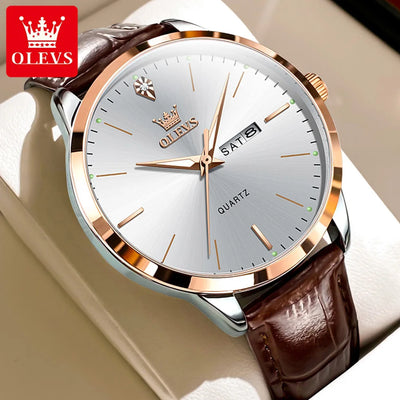 Calendar Week Display Timepiece With Luminous Dial
