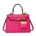 Lockable Satchel With Charm Pouch And Chain Accent Pro - meihong