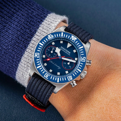 Chronograph Mechanical Wristwatch with Nylon Strap