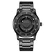 Planet Design Floating Magnetic Pointer Watch - BK/WH Steel