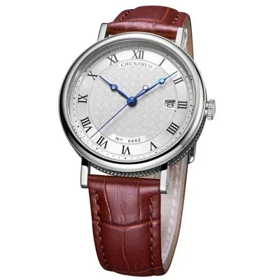 Quartz Wristwatch With Roman Dial And Date Window - A