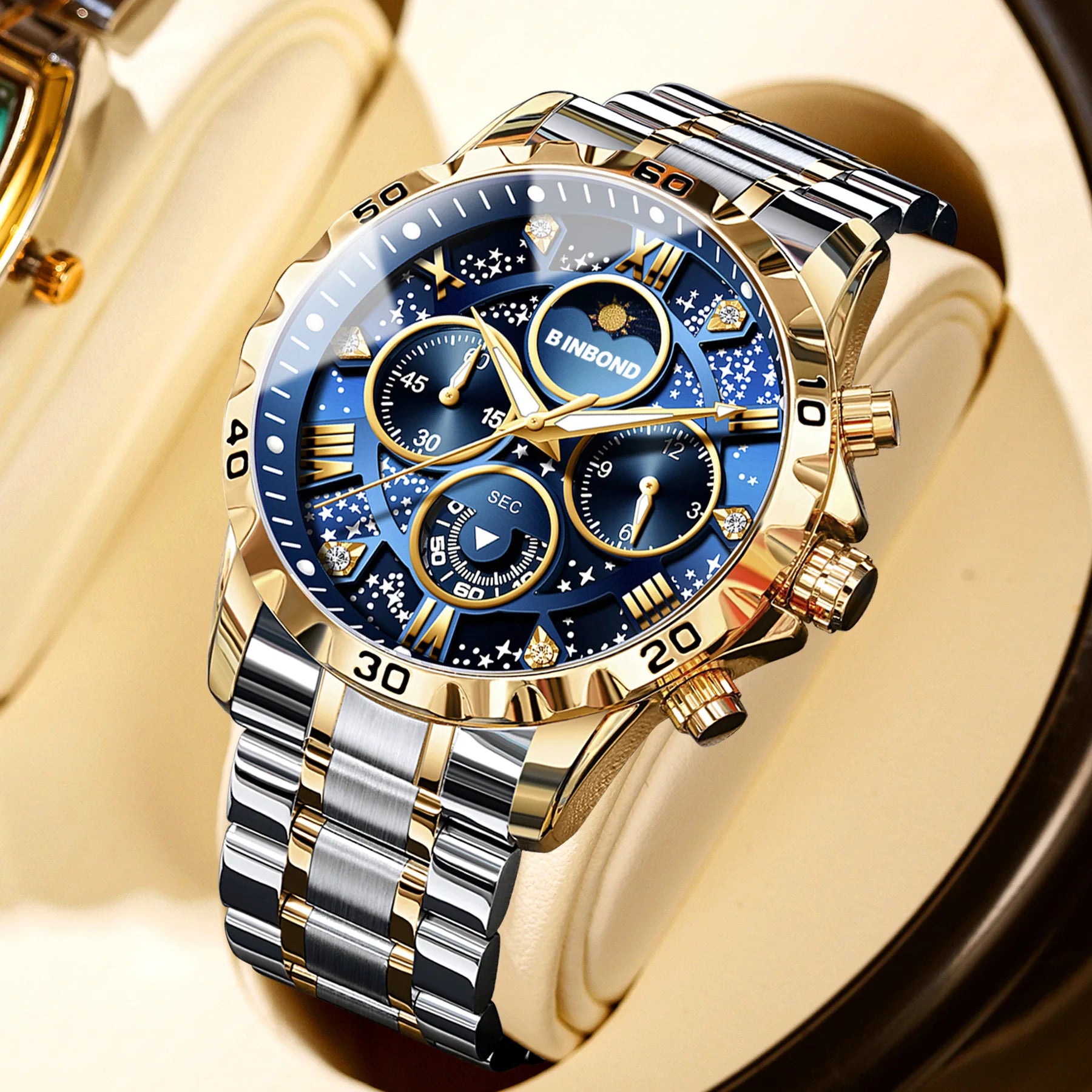 Wristwatch Moonphase Chronograph Timekeeping Masterpiece