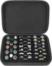 42 Slots Jewelry Box Velvet Lined Ring Organizer Case - All Black