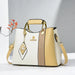 Handbag Top Handle Satchel for Everyday Essentials - White Yellow