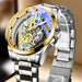 Skeleton Automatic Quartz Wrist Watch Exposed Movement - Other
