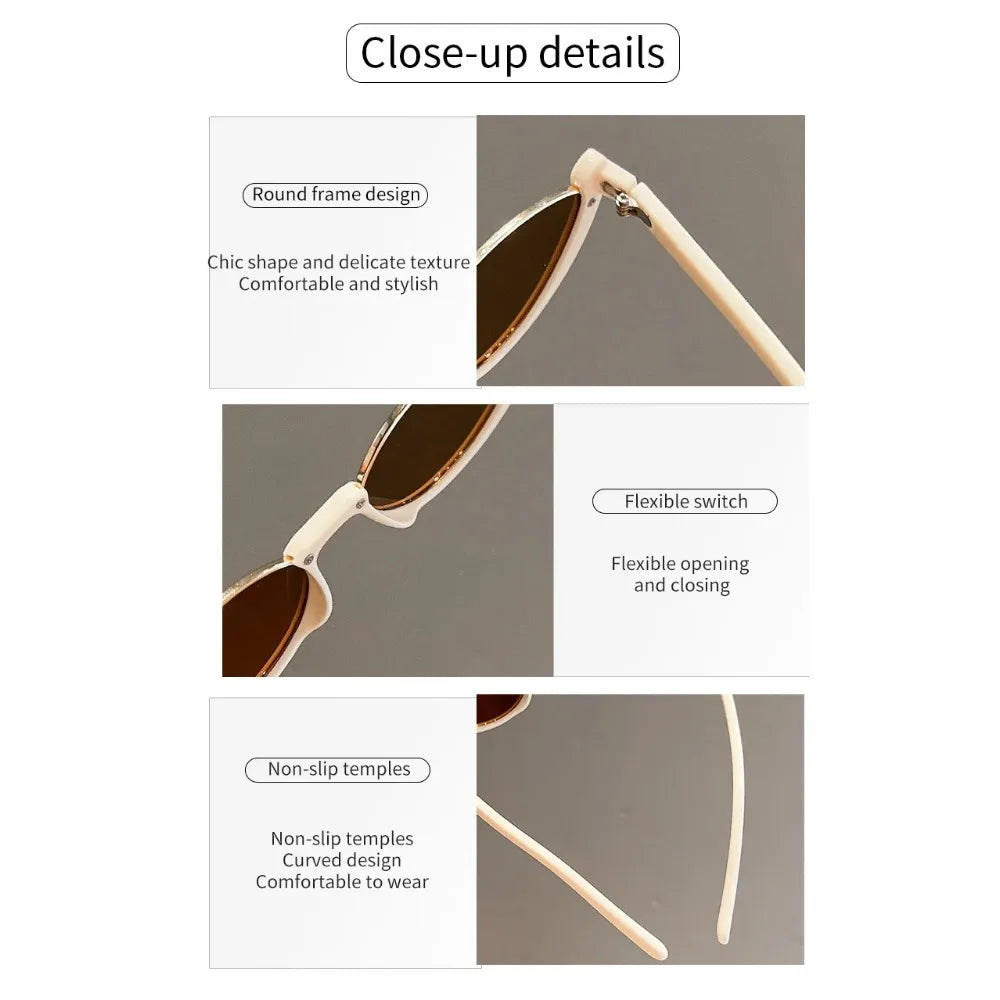 Premium Cat Eye Half Frame Sunglasses With UV400 Lenses - WO2MEN