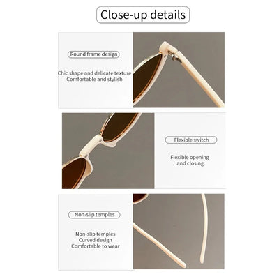 Premium Cat Eye Half Frame Sunglasses With UV400 Lenses - WO2MEN