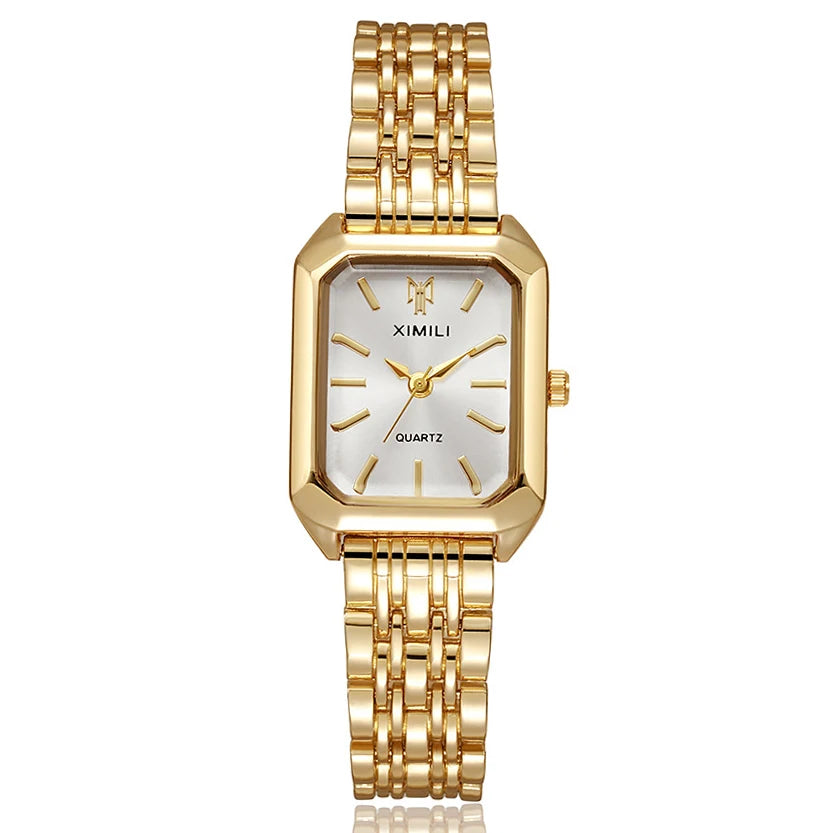 Rectangular Stainless Steel Ladies Quartz Watch