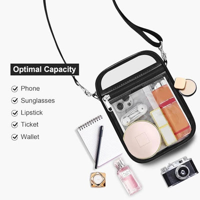 Stadium See Through Crossbody Bag for Events Security
