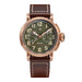 Pilot Chronograph Hand Wind Wristwatch for Aviators - Green Dial