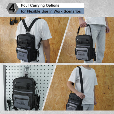 Heavy Duty Tool Backpack with Multi Pocket Storage