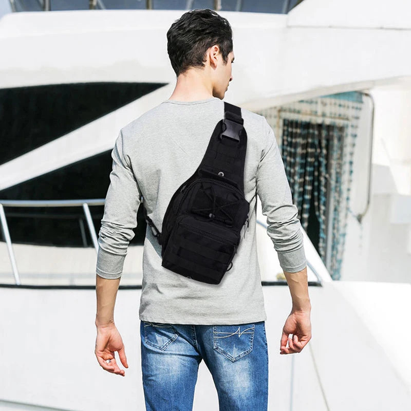 Tactical Sling Backpack Crossbody Bag Waterproof Nylon