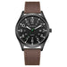Military Style Quartz Watch with Date And Luminous - BK Leather