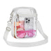 Stadium See Through Crossbody Bag for Events Security - White