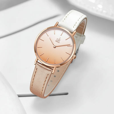 Watch Gradient Dial Gentle Strap Wristwatch Aesthetic - WO2MEN