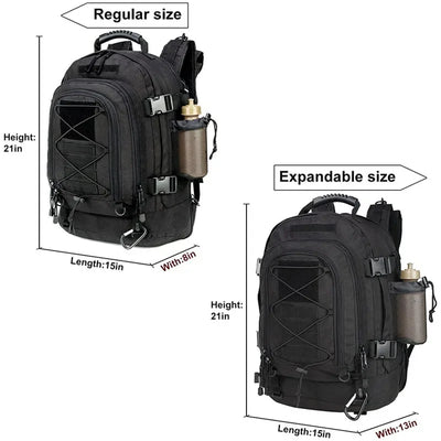 Tactical Backpack with Molle System Bottle Pocket