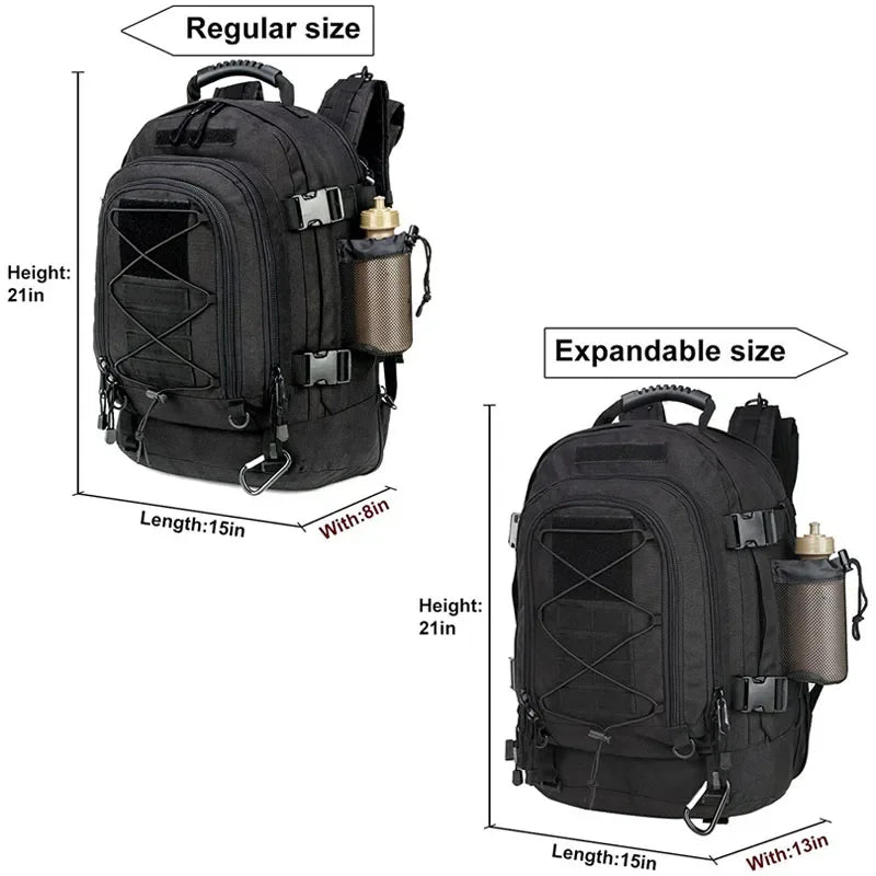 Tactical Backpack with Molle System Bottle Pocket
