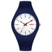 Quartz Movement Watch Minimalist Round Dial for Daily - Dark Blue