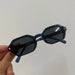 Hexagon Sunglass with UV400 Lenses for Everyday Wear - Blue Black