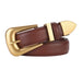 Belt with Classic Buckle for Everyday Wear And Dress - Coffee