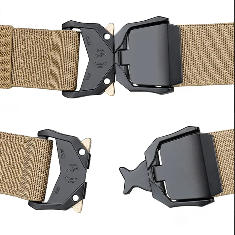 Tactical Belt Quick Release Buckle Elastic Stretch