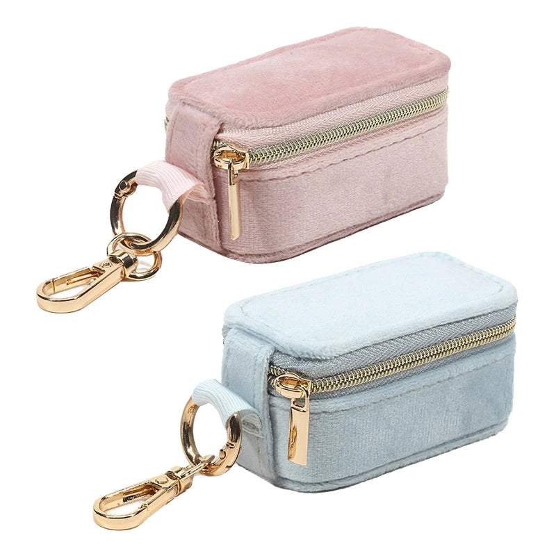 Portable Mini Jewelry Storage Box with Keychain Case