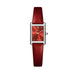 Elegant Rectangular Watch for Everyday Wear Accessory - Silver Red