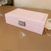 Lockable Jewellery Box Portable - Deep Pink