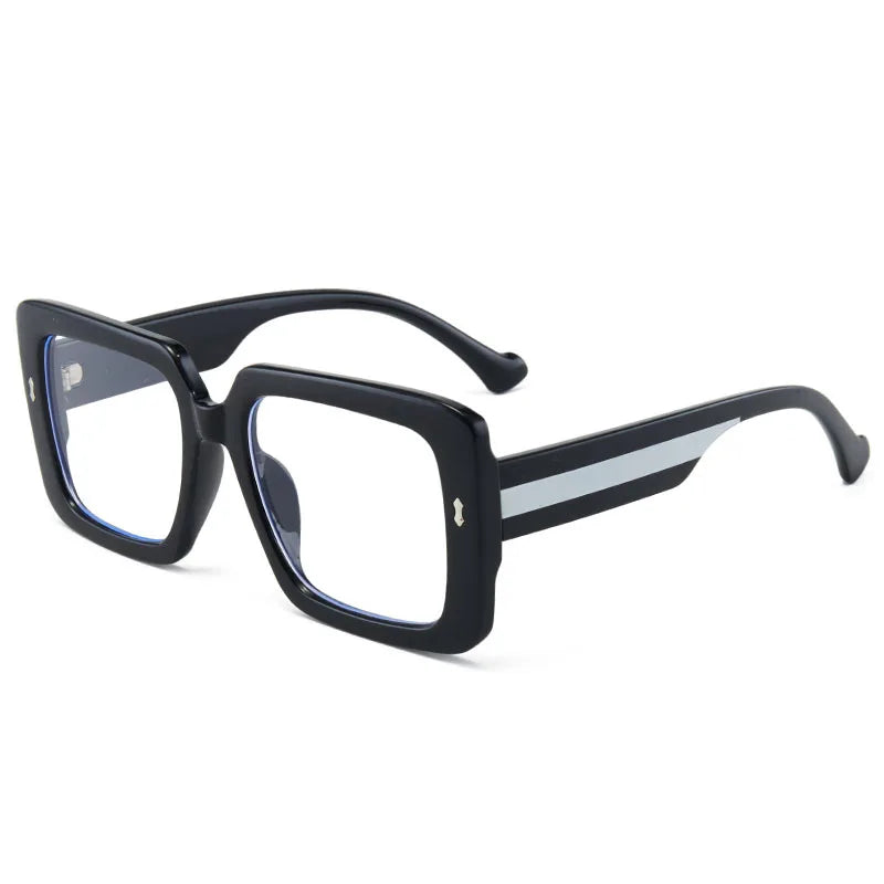 Oversized Cat Eye Sunglasses Square Frame Retro Style - C