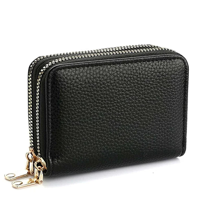 Compact Zipper Wallet with Multiple Card Slots