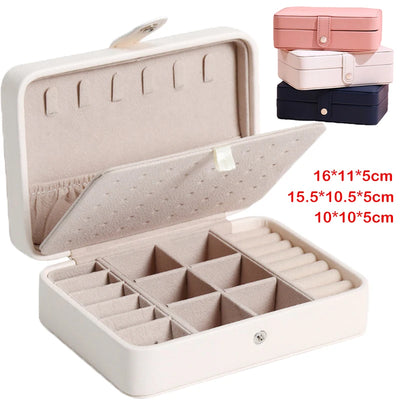 Travel Jewelry Organizer Box With Removable Dividers