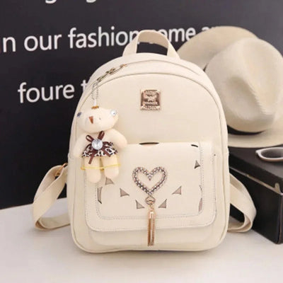 Backpack With Heart Motif and Tassel Charm Edition - WO2MEN
