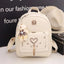 Beige backpack [send bear pendant]]