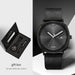 Timeless Calendar Quartz Watch Gift Box Set With Pen - All Black