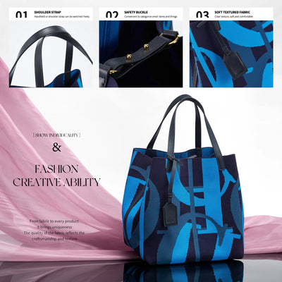 Abstract Joy Tote Large Capacity Handbag for Everyday